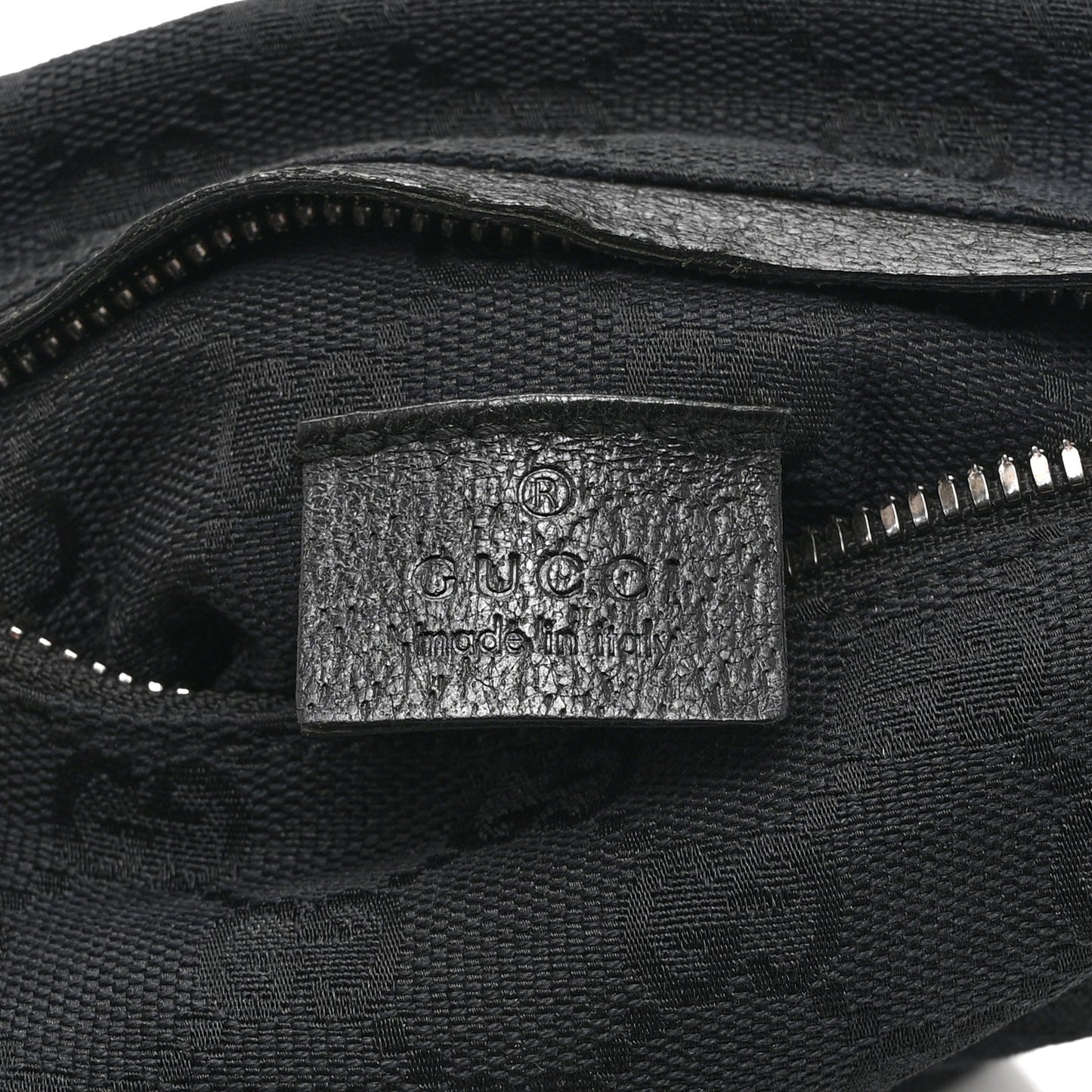 GG Monogram Double Pocket Belt Bag Black
