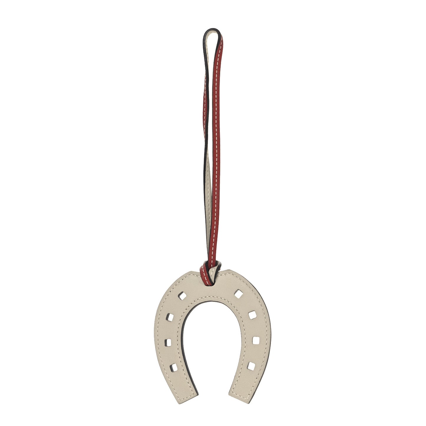 Swift Paddock Horseshoe Bag Charm Gris Perle Brique