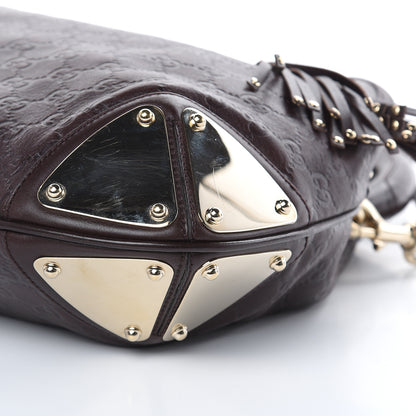 Gucci Guccissima Medium Indy Top Handle Hobo Dark Brown 9 of 10
