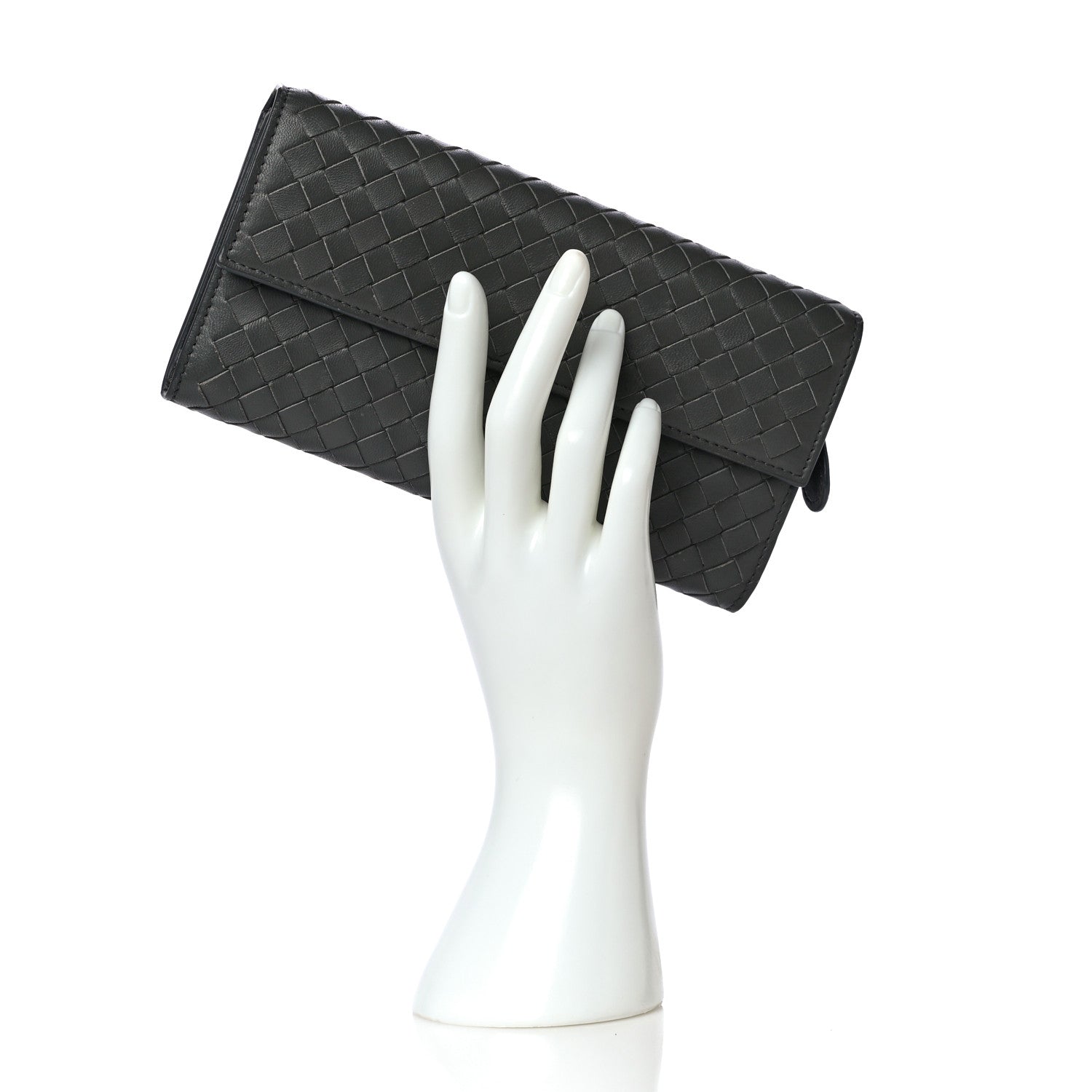 Bottega Veneta Nappa Intrecciato Continental Wallet Grey 2 of 12