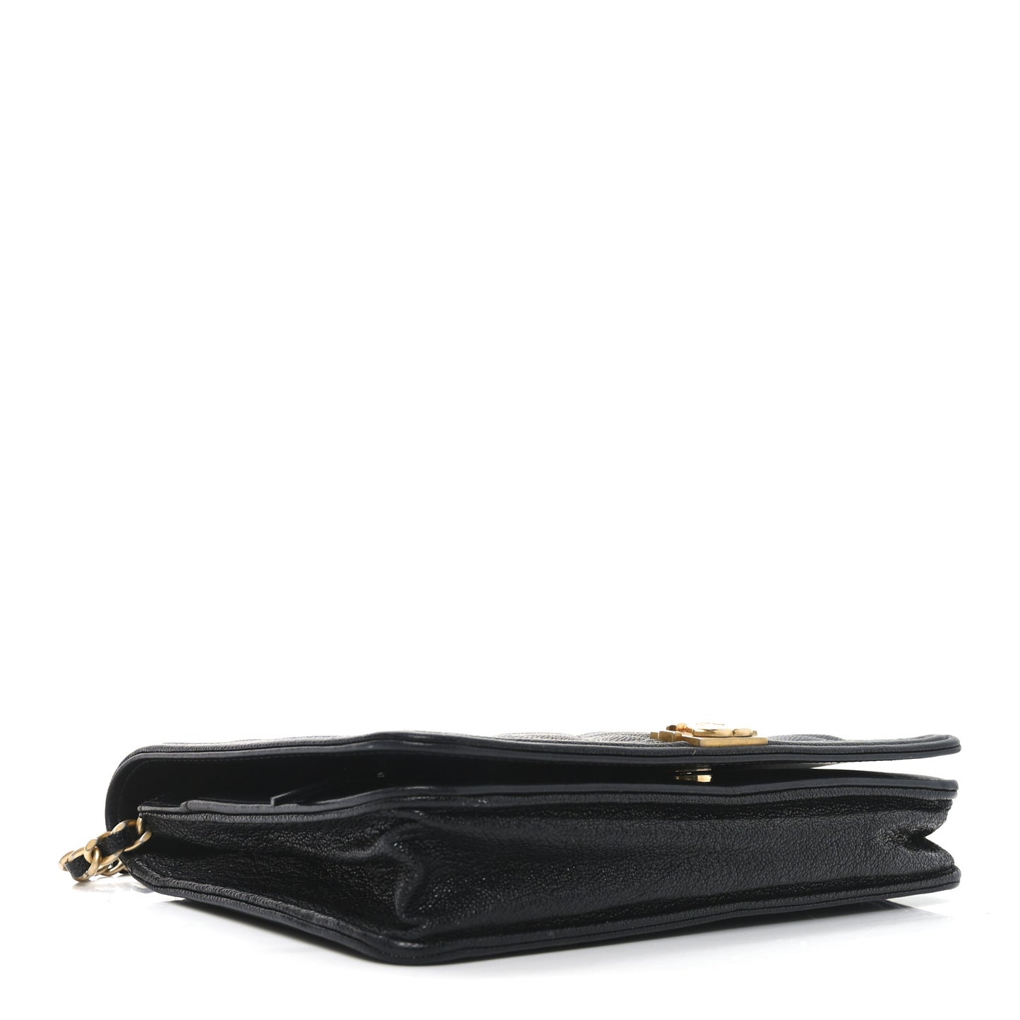 Caviar Quilted Boy Wallet On Chain WOC Black
