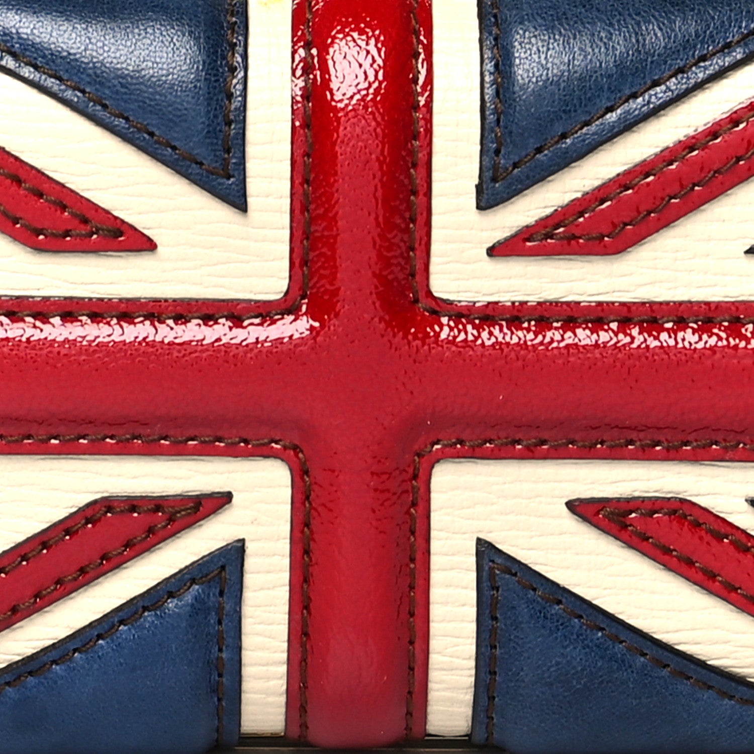 Alexander McQueen Patent Calfskin Britannia Skull Box Clutch Red Blue 8 of 12