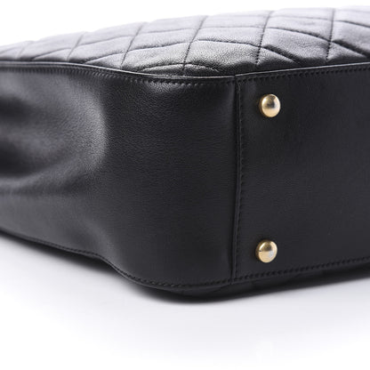 Chanel Lambskin Quilted Large Shopping Tote Black 10 of 13