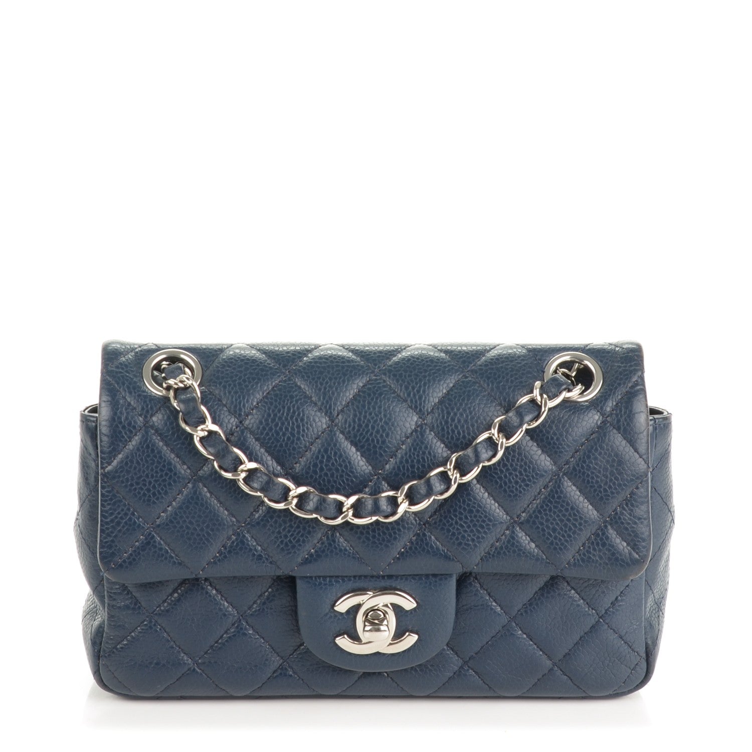 Chanel Caviar Quilted Mini Rectangular Flap Navy 1 of 7