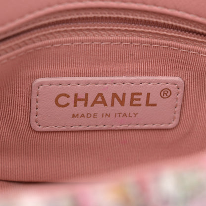 Chanel Tweed Mini Pearl Handle Flap Pink Beige Orange Ecru 6 of 11