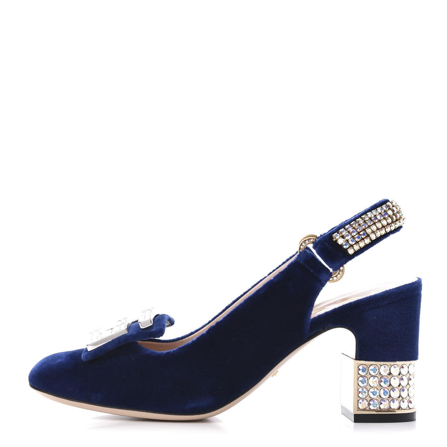 Velvet Crystal Square G Madelyn Slingbacks 38.5 Cobalt Blue
