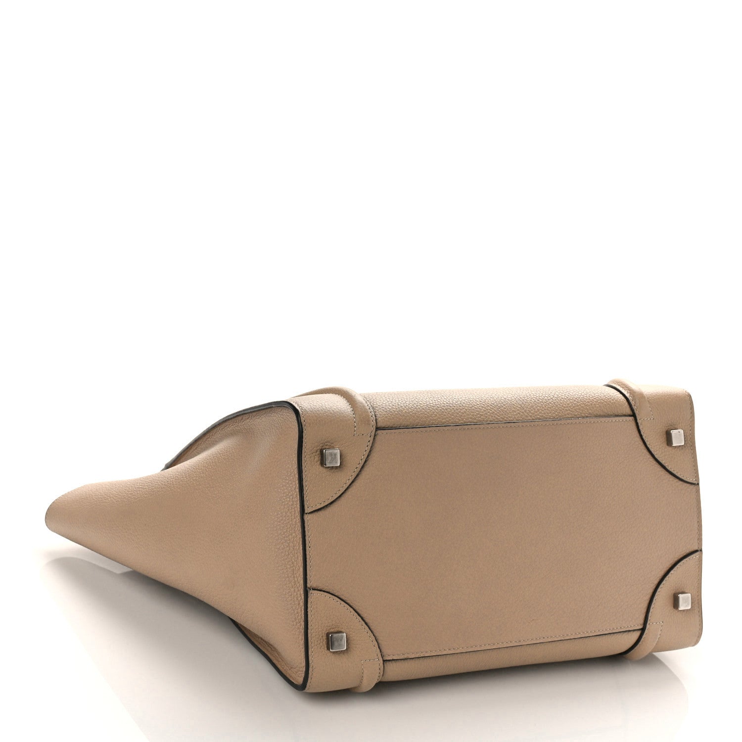 Celine Drummed Calfskin Mini Luggage Dune 4 of 9
