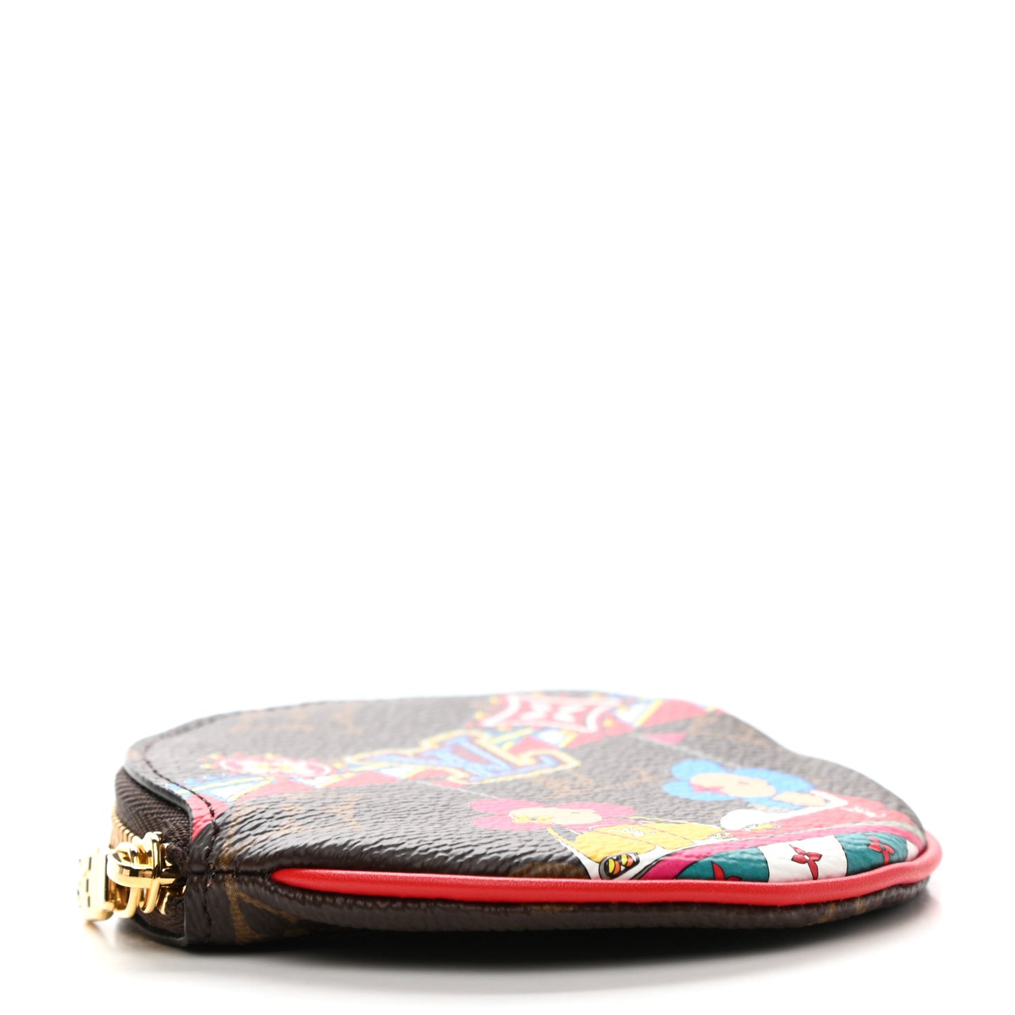 Monogram 2020 Christmas Animation Bumper Cars Round Coin Purse Coquelicot