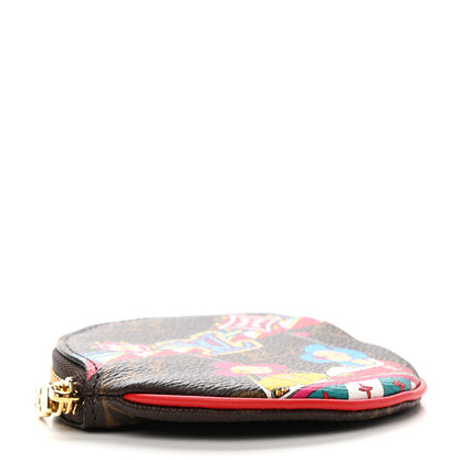 Louis Vuitton Monogram 2020 Christmas Animation Bumper Cars Round Coin Purse Coquelicot 3 of 6