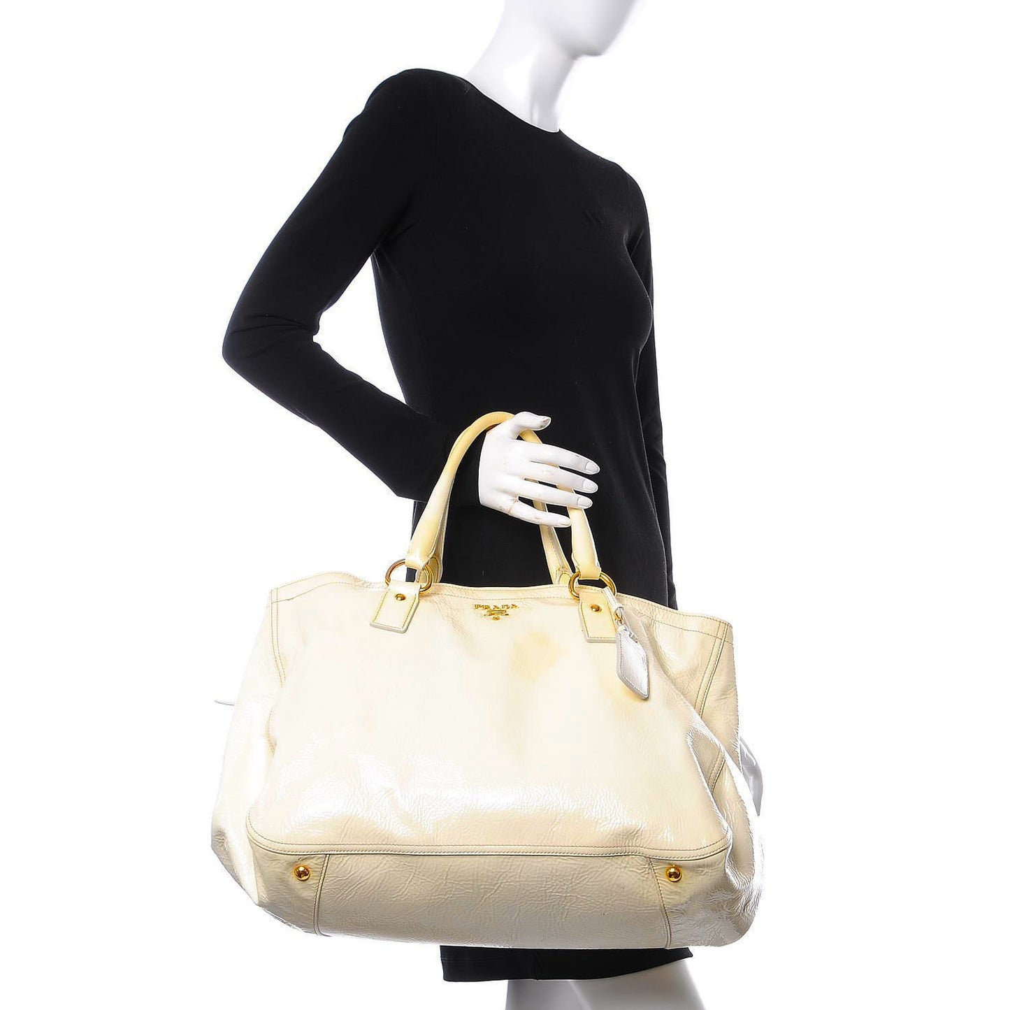 Vernice Naplak Shopping Tote White