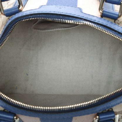 Gucci Monogram Vintage Web Medium Boston Blue 5 of 9