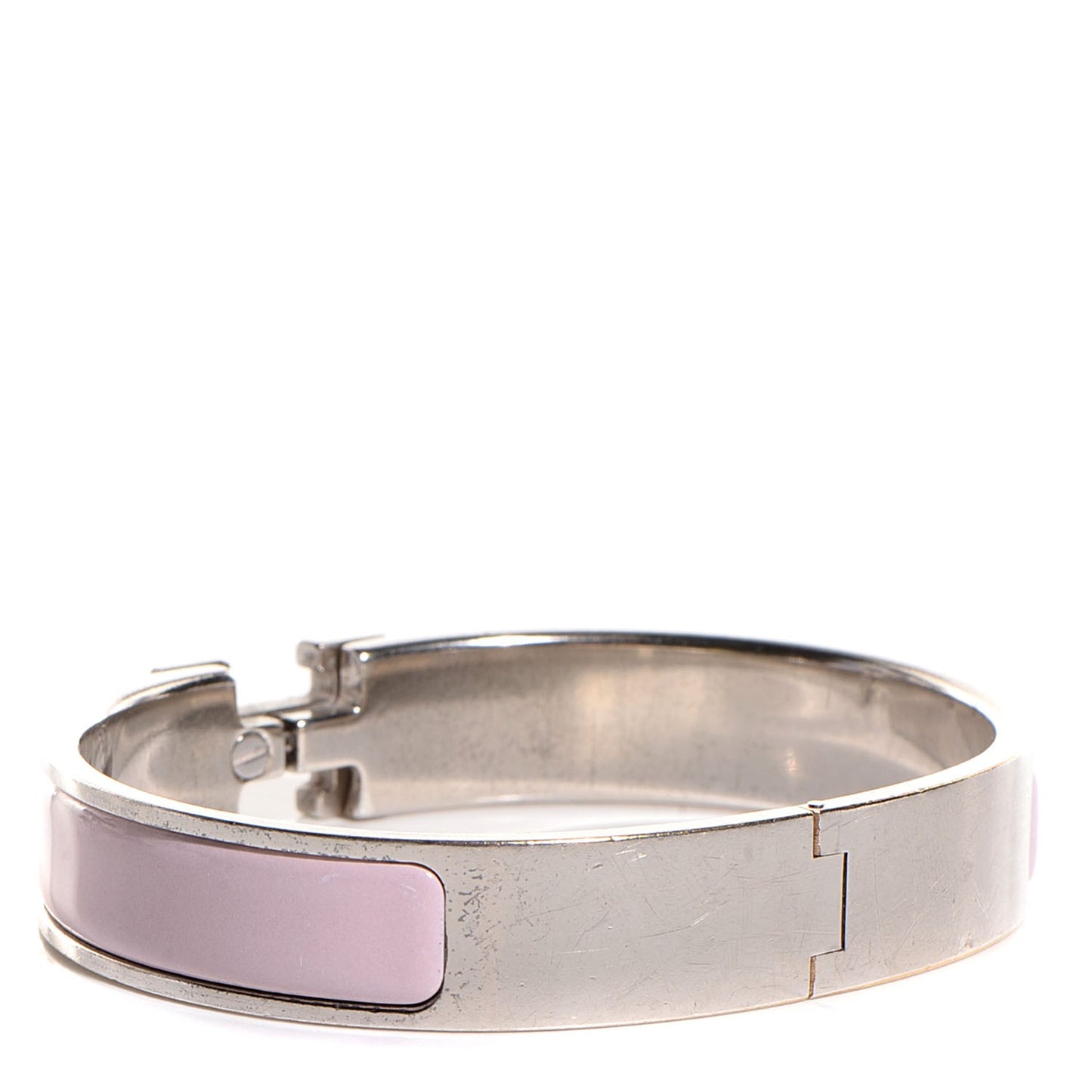 Enamel Narrow H Bracelet GM Pink