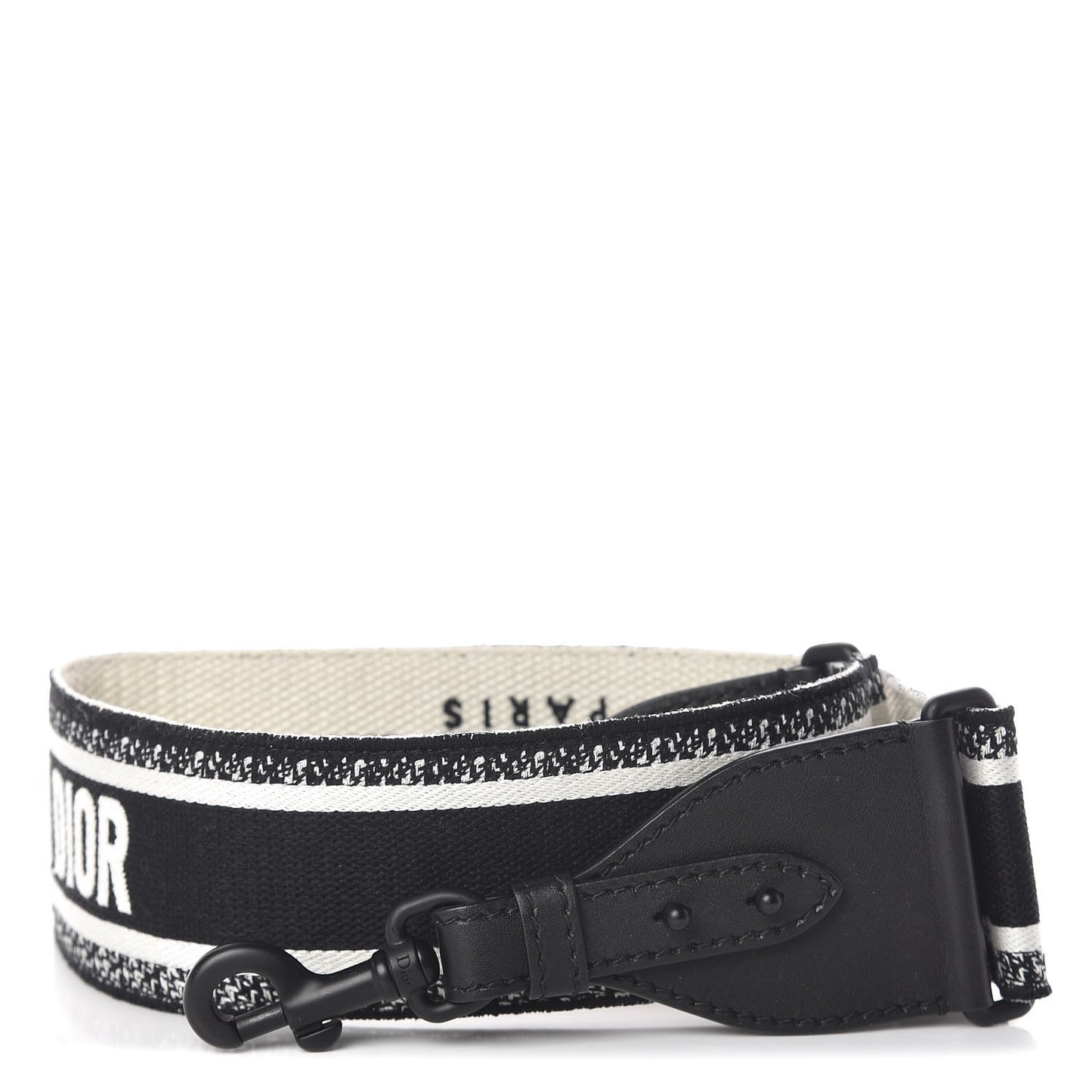Canvas Embroidered Shoulder Strap Black Ultramatte