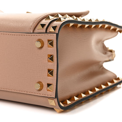 Valentino Garavani Vitello Small Rockstud Alcove Top-Handle Bag Rose Cannelle 7 of 7