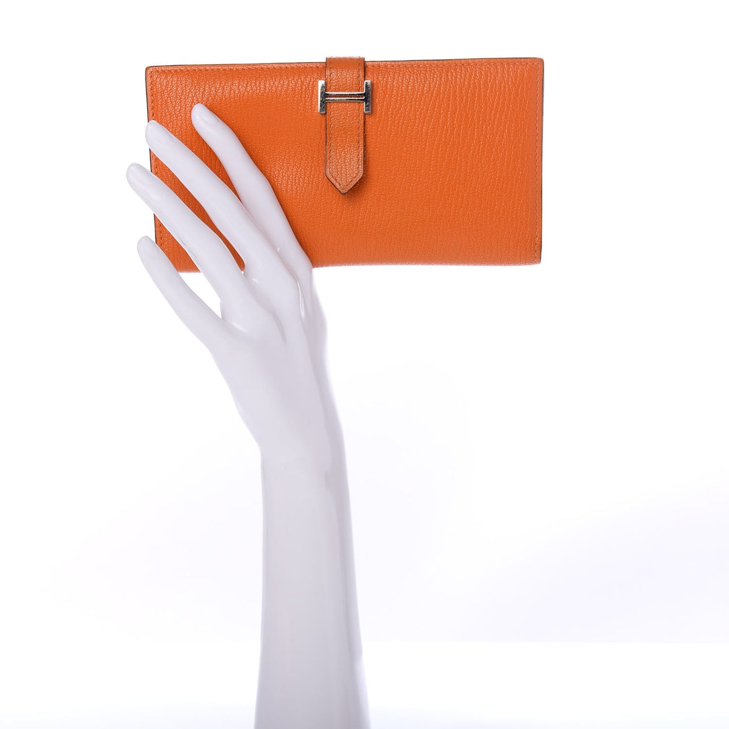 Chevre Mysore Bearn Gusset Wallet Orange
