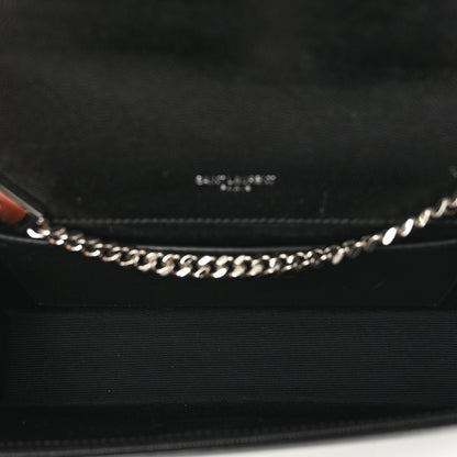 Saint Laurent Grain De Poudre Medium Classic Monogram Kate Satchel Black 6 of 12