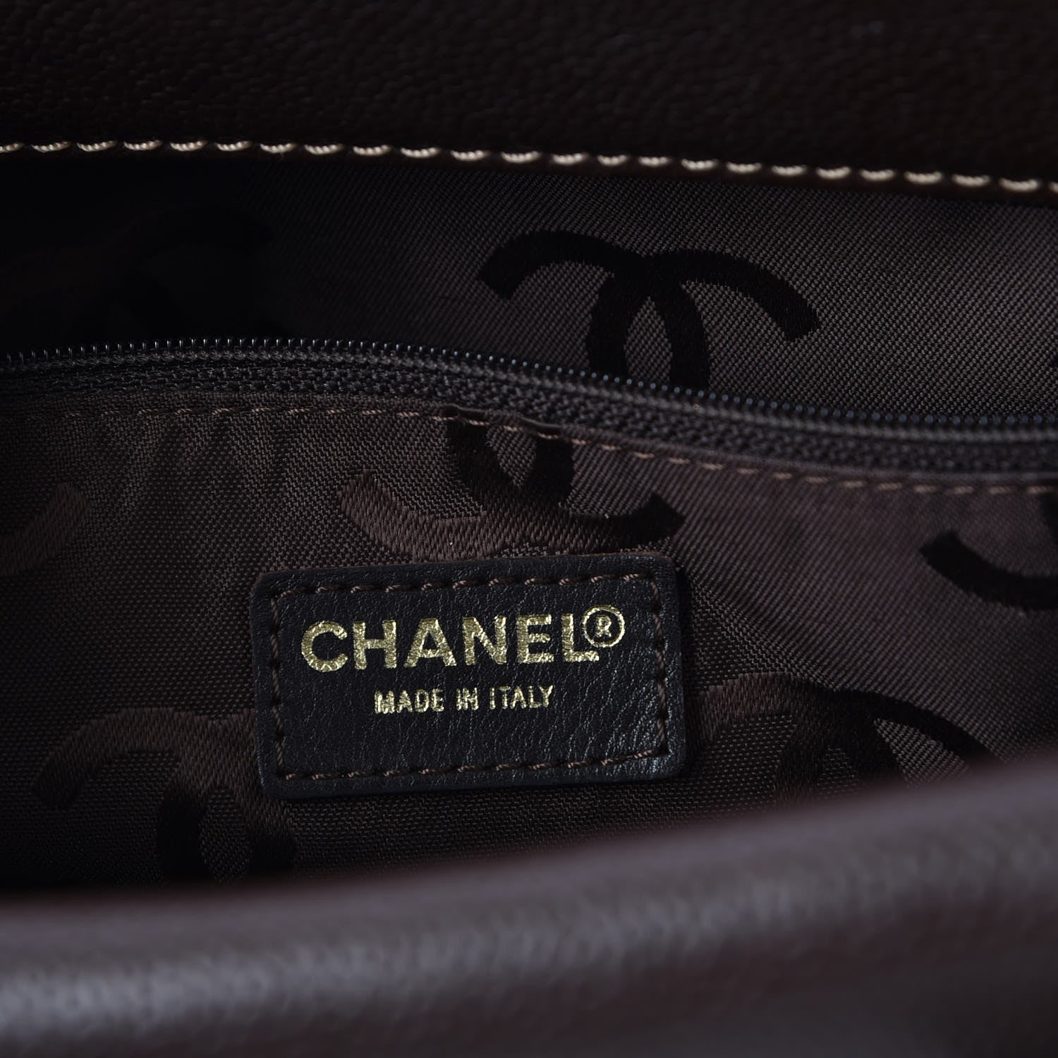 Chanel Caviar Smal Tote Brown 6 of 7