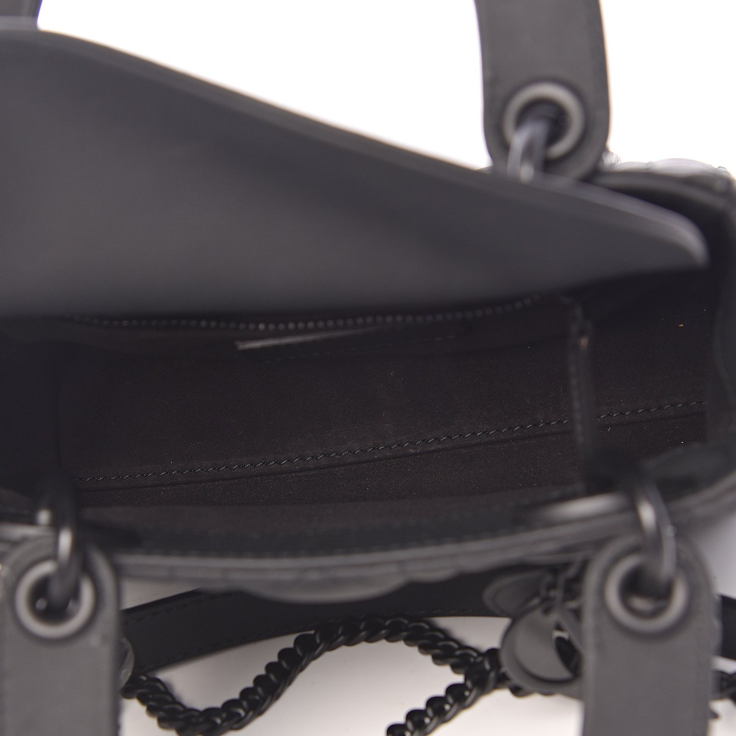 Ultra Matte Calfskin Cannage Mini Lady Dior Black