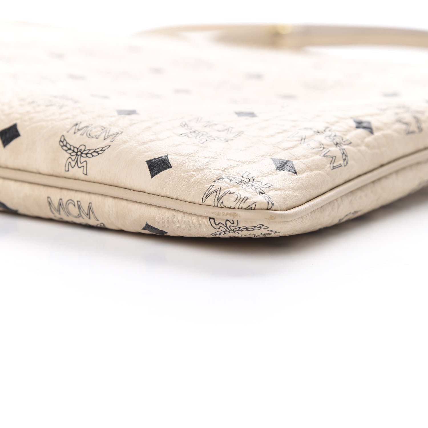 MCM Visetos Medium Crossbody Pouch Beige 9 of 9