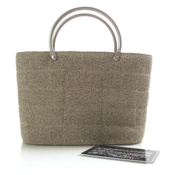 Chanel Tweed Quilted Handbag Beige 2 of 8