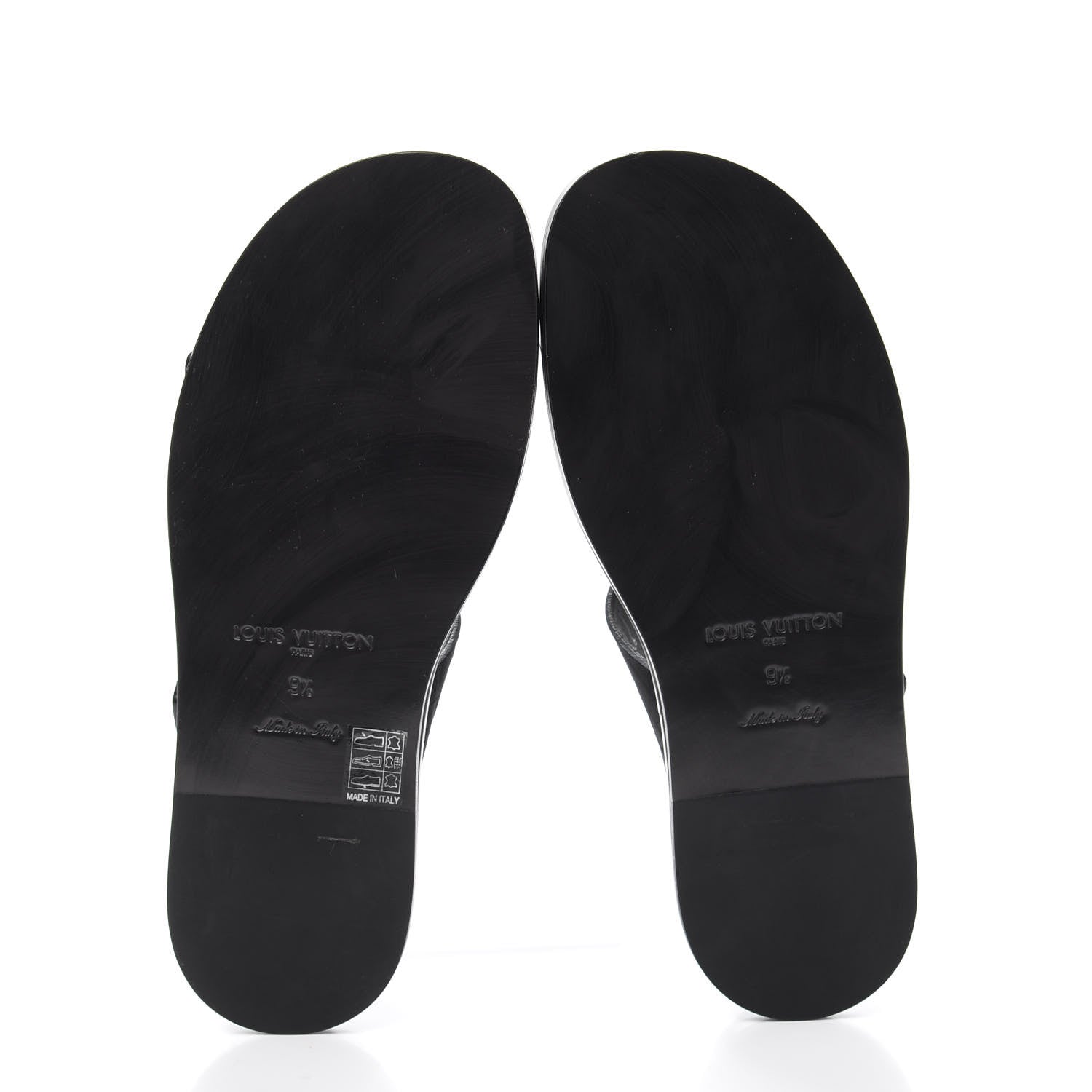 Louis Vuitton Nubuck Crocodile Embossed Mens Sandals 9.5 Black 5 of 9