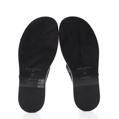 Louis Vuitton Nubuck Crocodile Embossed Mens Sandals 9.5 Black 5 of 9