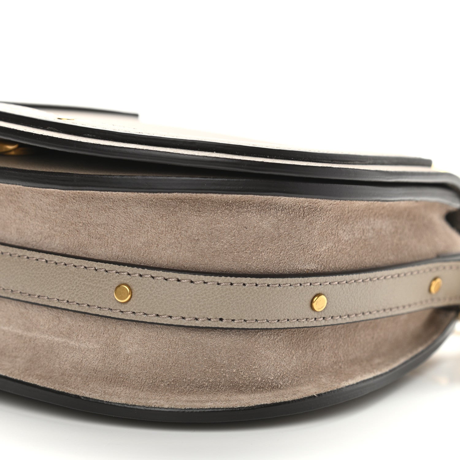 Chloe Calfskin Suede Small Nile Bracelet Bag Motty Grey 11 of 11