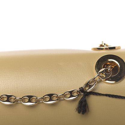Gucci Azalea Calfskin Bi-Color Small Marina Chain Shoulder Bag Beige Black 10 of 12