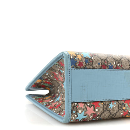 Gucci GG Supreme Monogram Star Print Childrens Tote Blue Multicolor 9 of 10