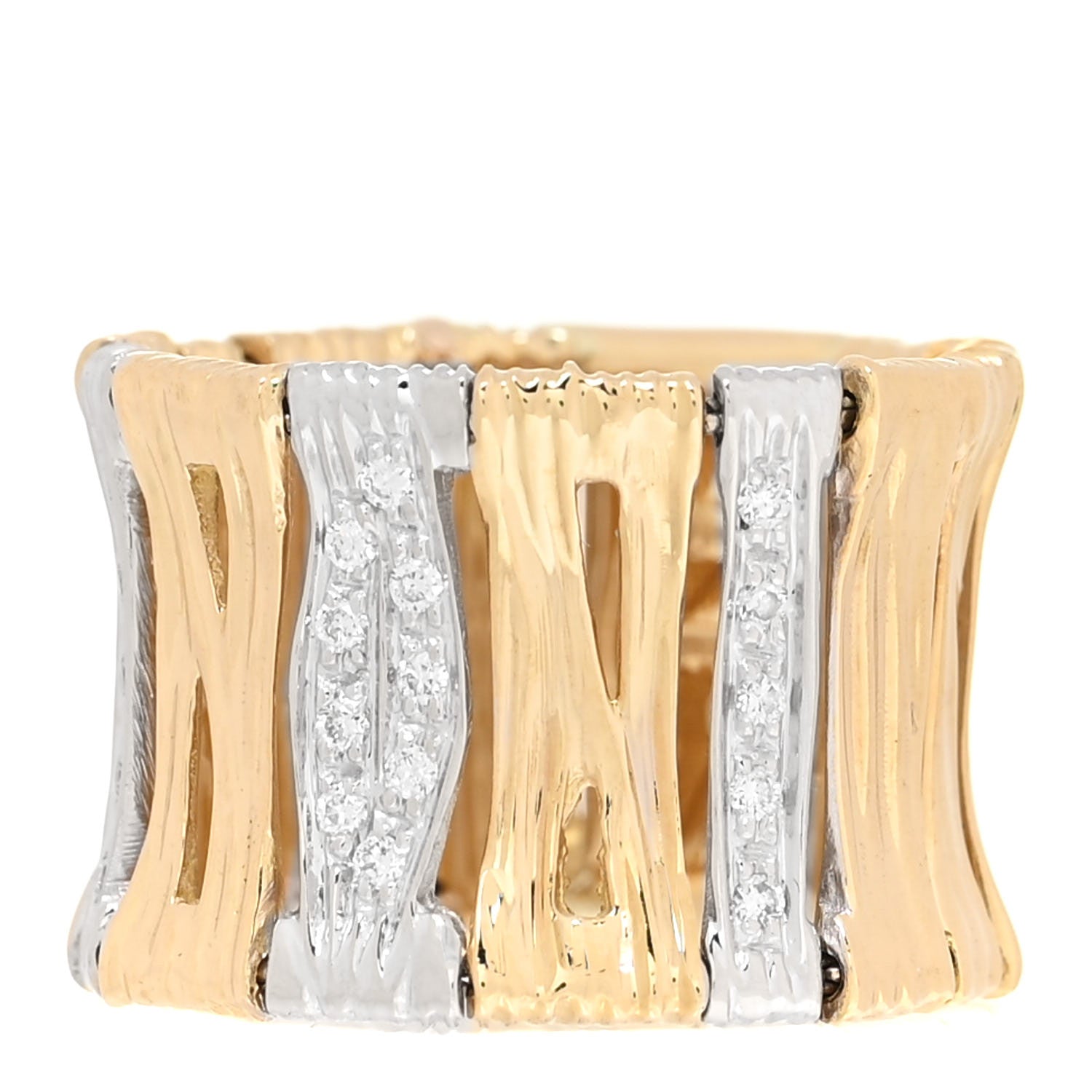Roberto Coin 18K Yellow Gold Diamond Elefantino Ring 53 6.5 1 of 4