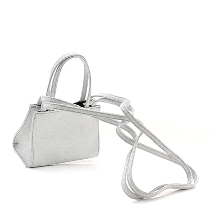 Telfar Glitter Microfiber Small Shopping Bag Silver 3 of 10