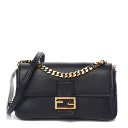 Fendi Shiny Nappa Micro Baguette Black 1 of 11
