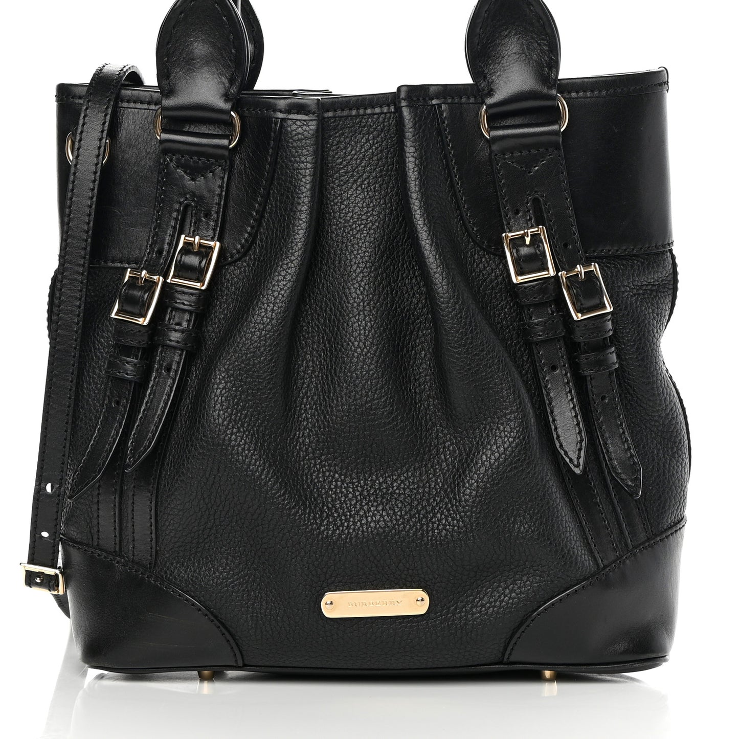 Calfskin Medium Whipstitch Tote Black