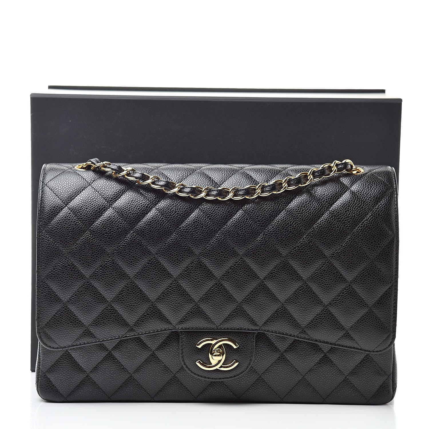 Chanel Caviar Quilted Maxi Double Flap Black 11 of 11