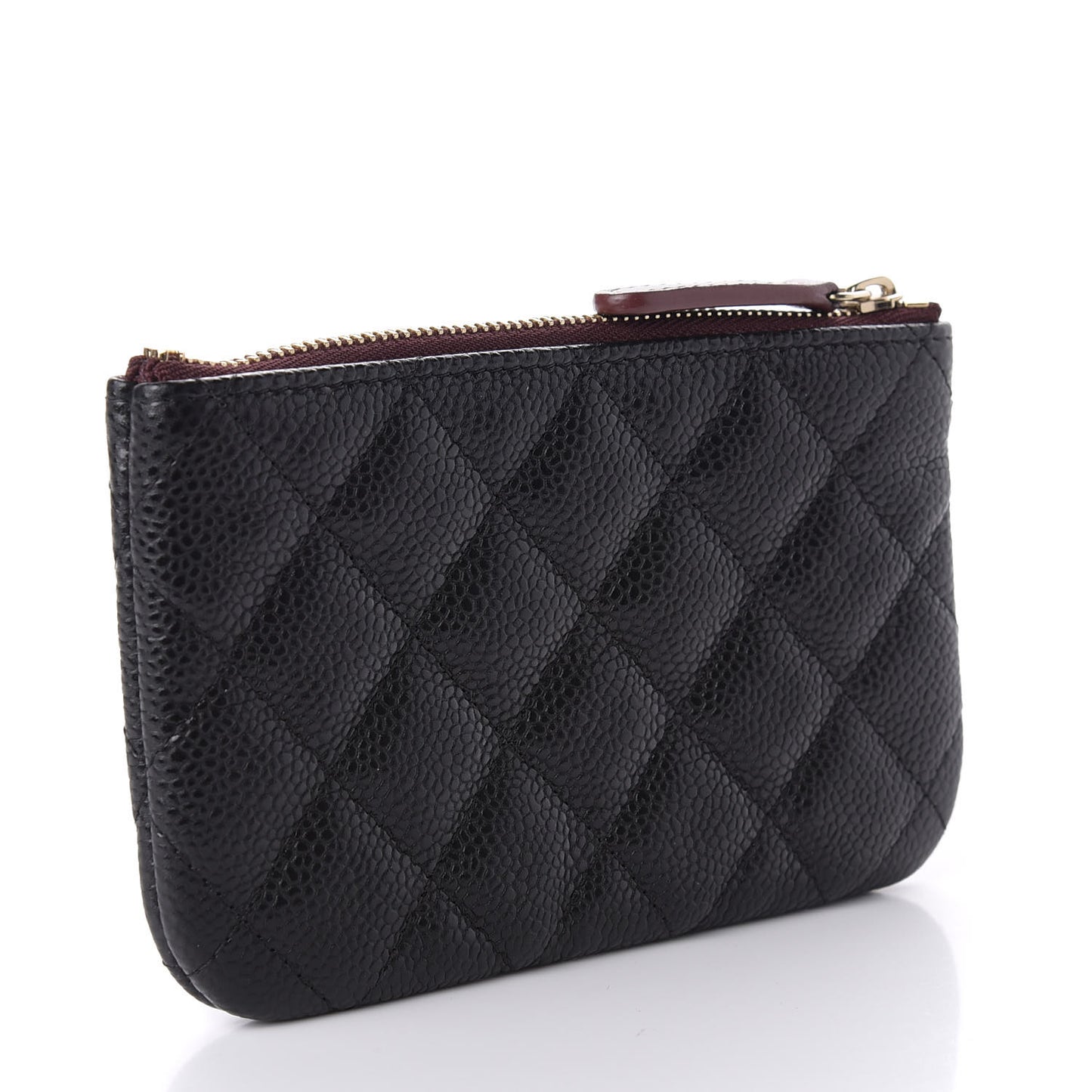 Caviar Quilted Small Cosmetic Case Black