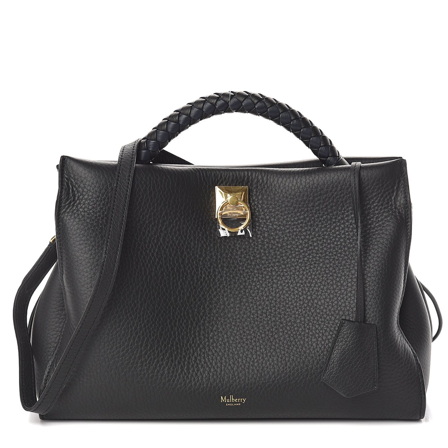 Heavy Grain Iris Tote Midnight Black