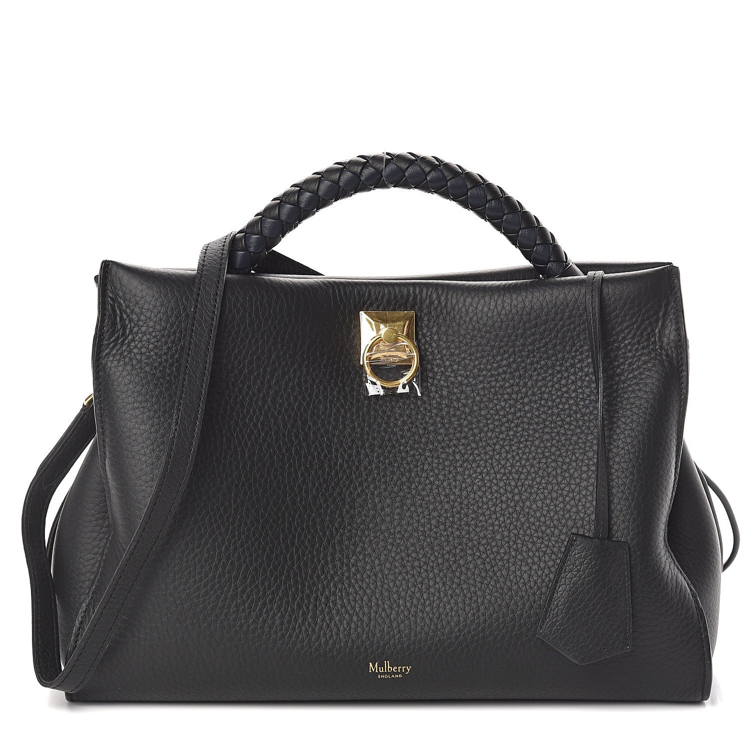 Mulberry Heavy Grain Iris Tote Midnight Black 1 of 8
