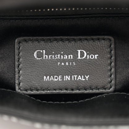 Christian Dior Satin Crystal Cannage Mini Lady Dior Black 6 of 10