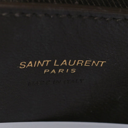 Saint Laurent Canvas Smooth Calfskin Le Monogramme Crossbody Pouch Chestnut 6 of 12