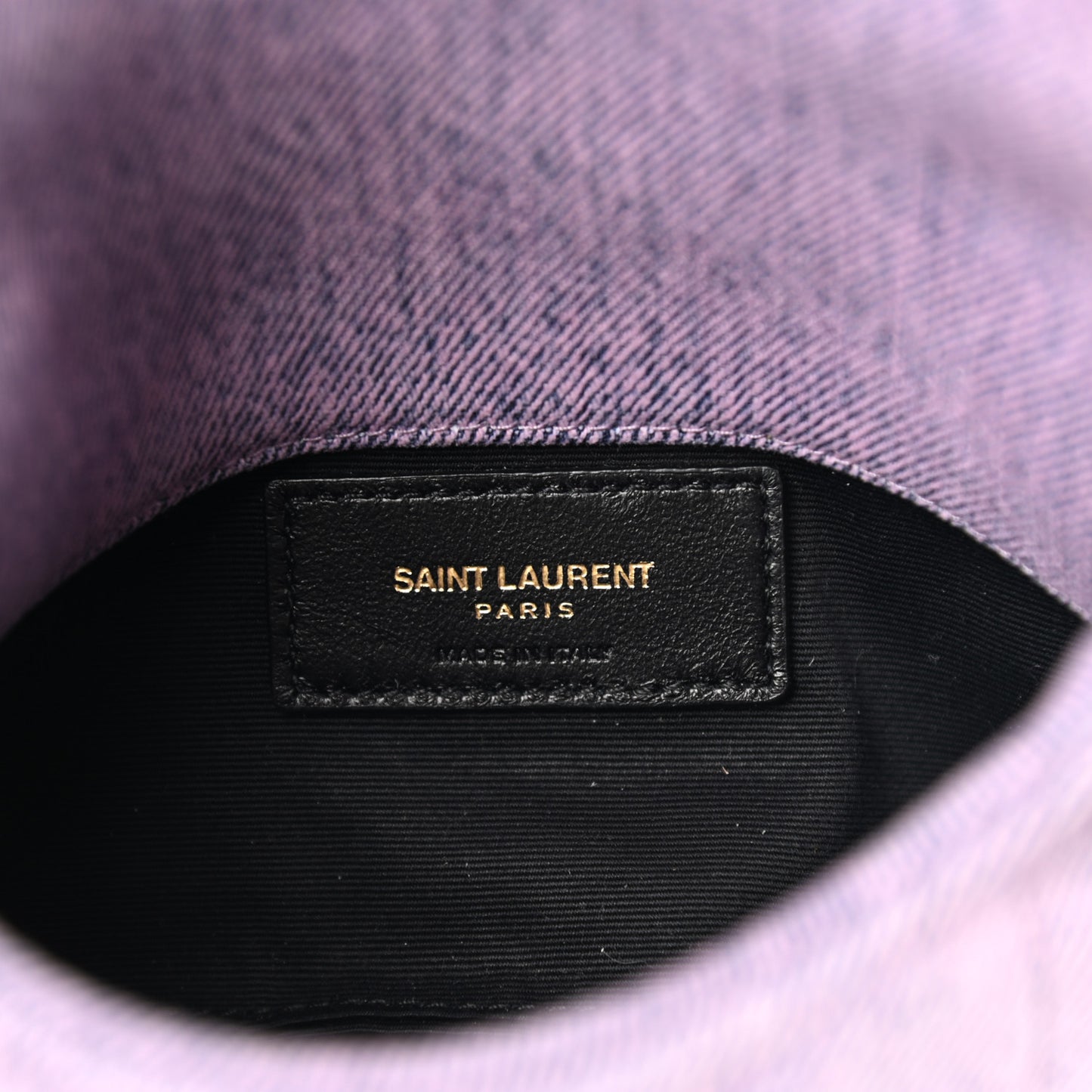 Denim Quilted Loulou Puffer Monogram Pouch Clutch Bleached Lilac