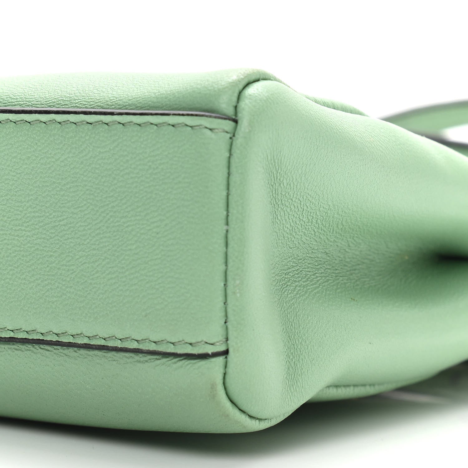 Fendi Shiny Nappa Micro Peekaboo Iconic Satchel Verde Acqua 10 of 11
