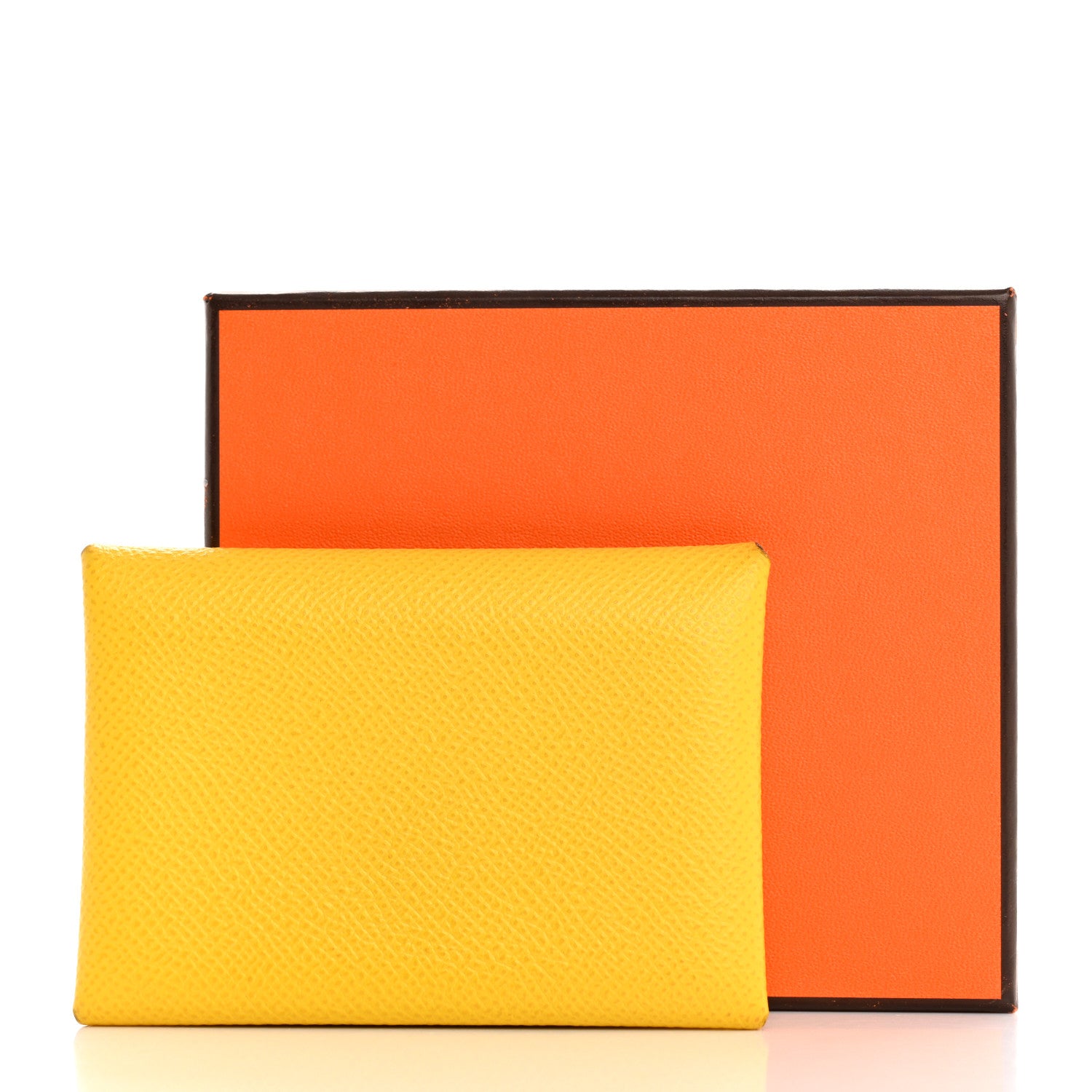 Hermes Epsom Calvi Duo Card Case Jaune De Naples 10 of 10