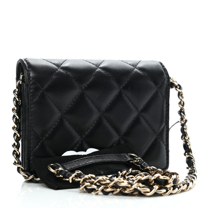 Chanel Lambskin Quilted My Chanel Lady Card Holder On Chain Black 2 of 4