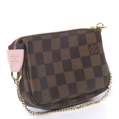 Louis Vuitton Damier Ebene 2020 Christmas Animation Big Wheel Mini Pochette Accessories Rose Ballerine 3 of 7