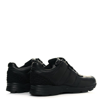 Chanel Calfskin Tweed Womens Sneakers 37 Black 4 of 10