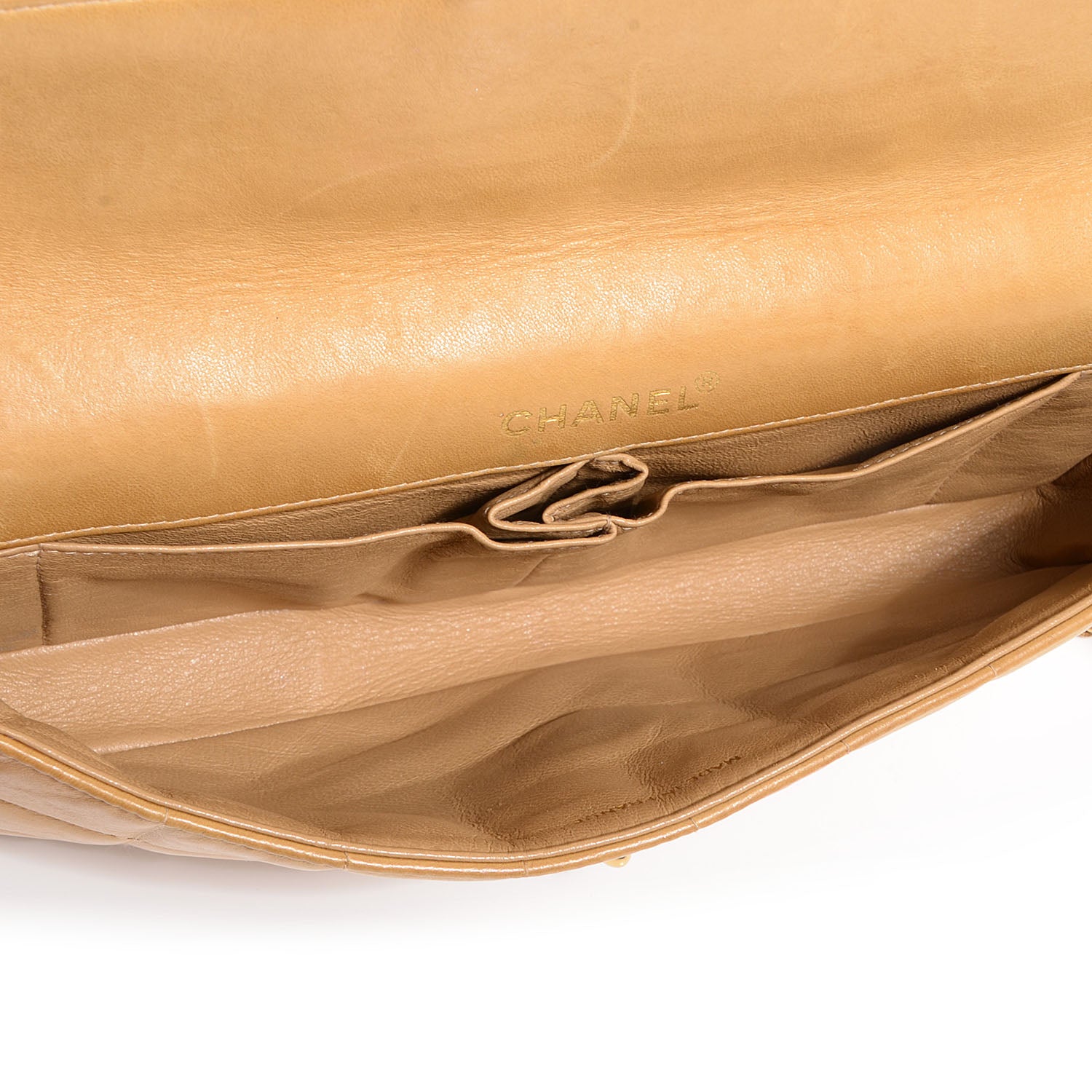 Chanel Lambskin East West Chocolate Bar Flap Beige 5 of 9