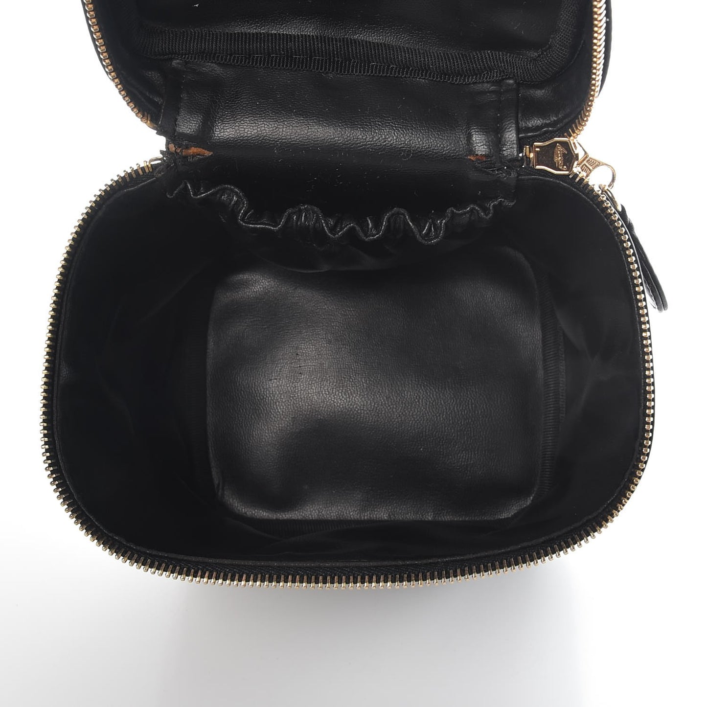 Lambskin Vanity Cosmetic Case Black