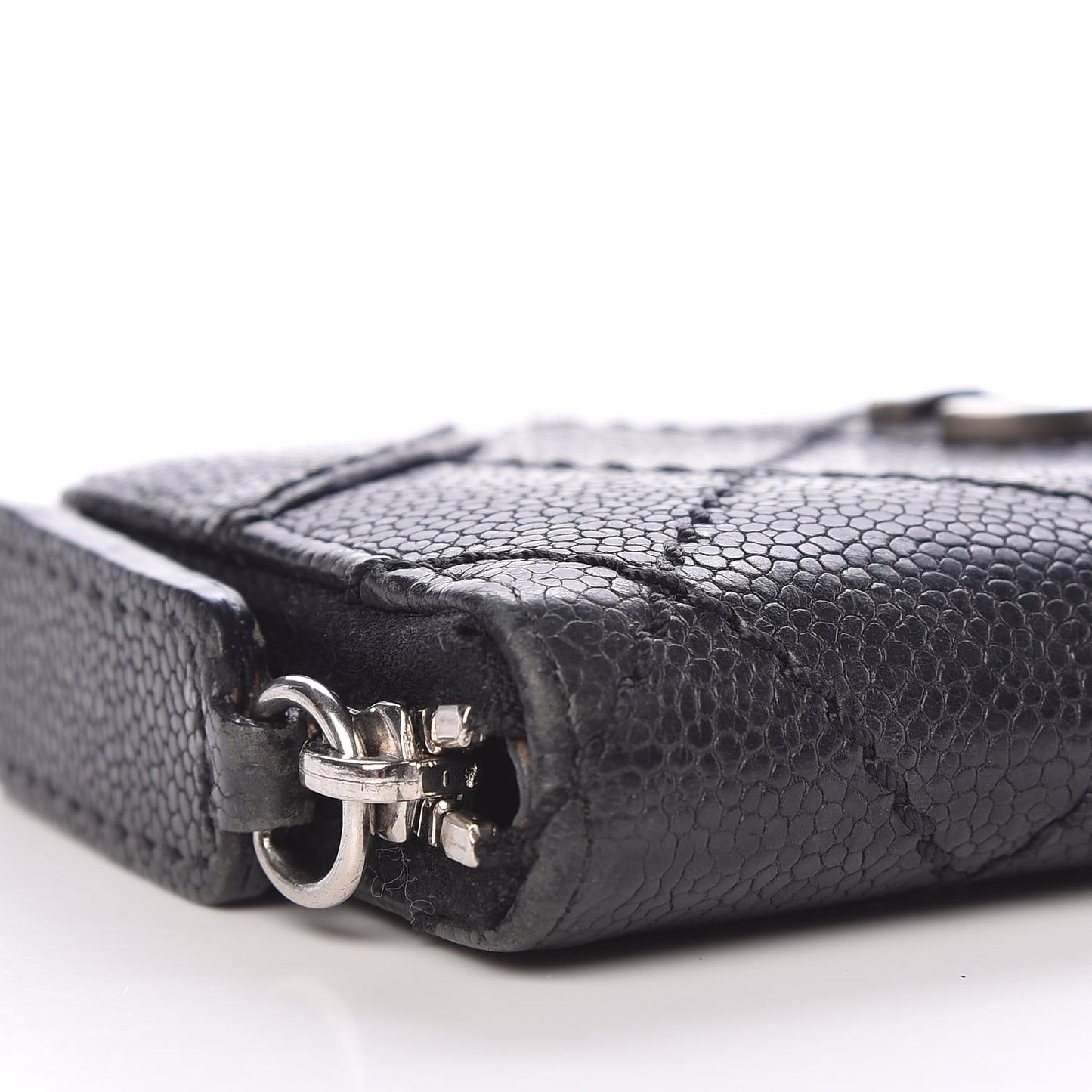 Caviar Outdoor Ligne Zip Coin Purse Wallet Black