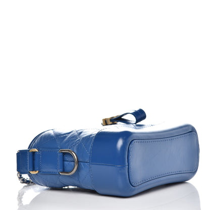 Chanel Aged Calfskin Quilted Small Gabrielle Hobo Blue 5 of 8