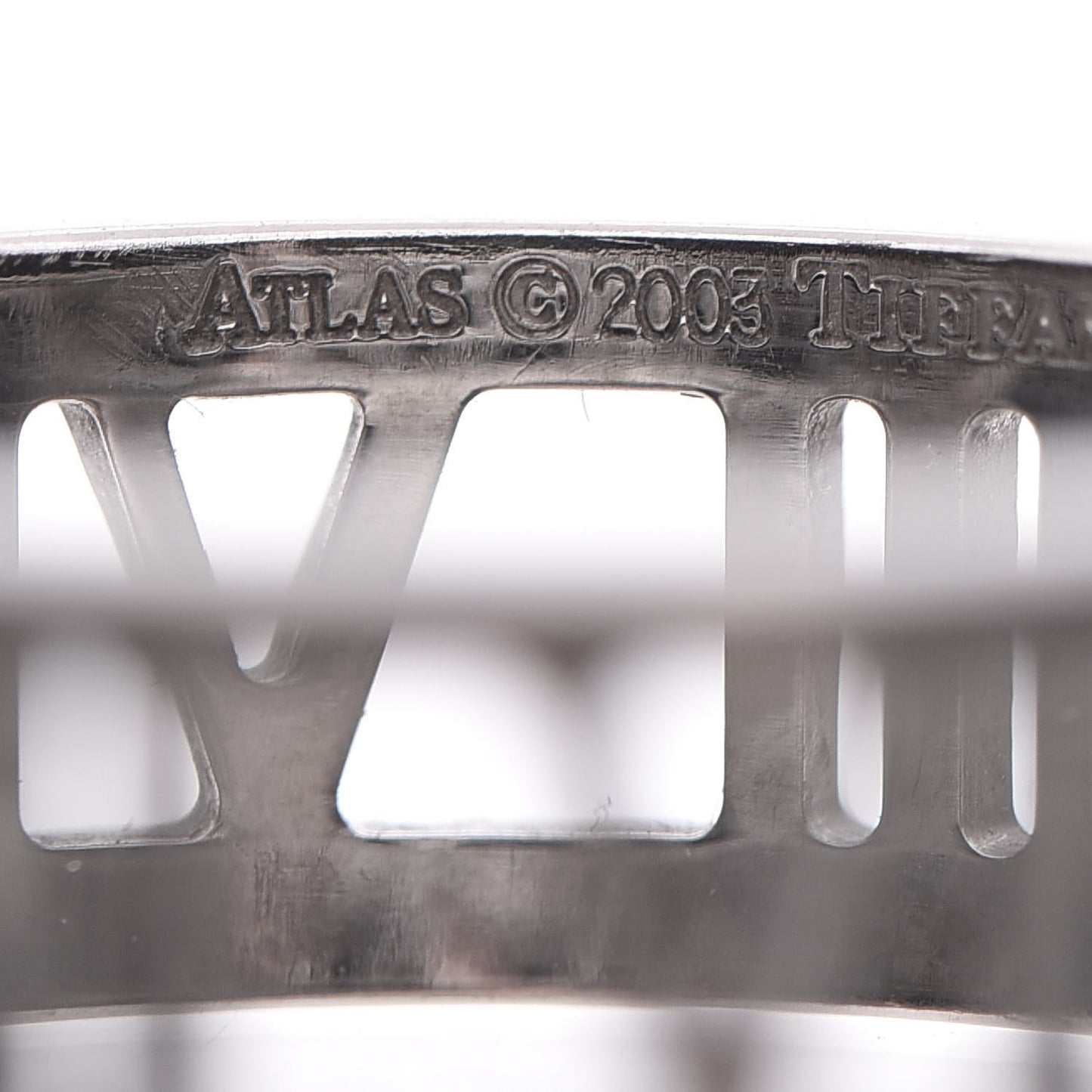 18K White Gold Atlas Open Ring 56 7.50